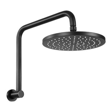 High Pressure Rain Shower Head 9 inch Black Wall Mounted Solid Brass