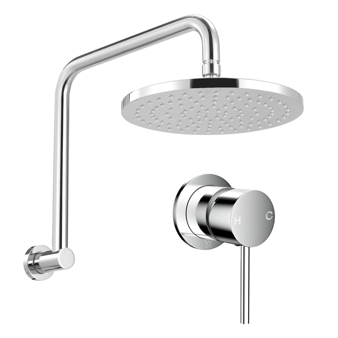 Cefito Rain Shower Head Wall Mounted with Mixer 230mm Silver