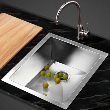 Cefito 45x39cm Single Bowl Kitchen Sink Stainless Steel R0