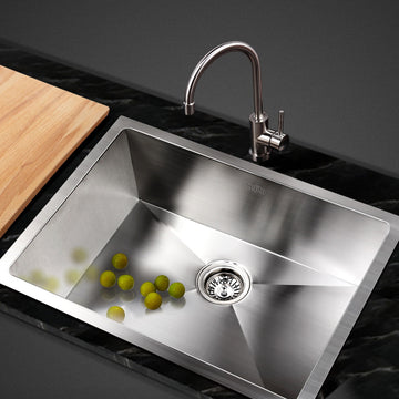 Cefito Kitchen Sink 60x45cm 304 Stainless Steel Single Bowl Silver