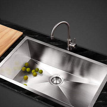 Cefito Kitchen Sink 70x45cm 304 Stainless Steel Single Bowl Silver