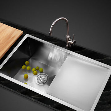 Cefito 87x45cm Stainless Steel Single Bowl Kitchen Sink Silver