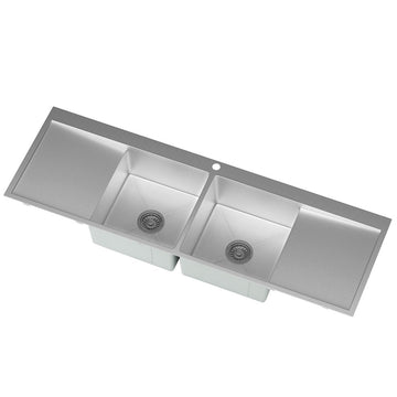 Cefito Kitchen Sink 304 Stainless Steel Satin Finish 155cm