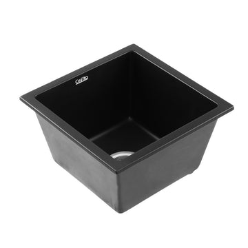 Cefito Granite Stone Kitchen Sink Single Bowl Black 38cm