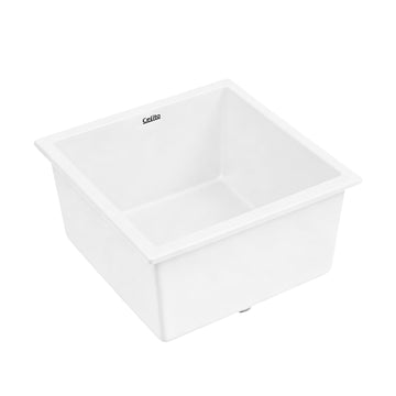 Cefito Granite Stone Kitchen Sink Single Bowl White 45cm