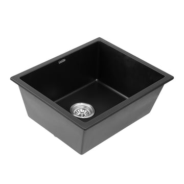 Cefito Granite Stone Kitchen Sink Single Bowl Black 55cm