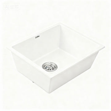 Cefito Granite Stone Kitchen Sink Single Bowl Black 65cm