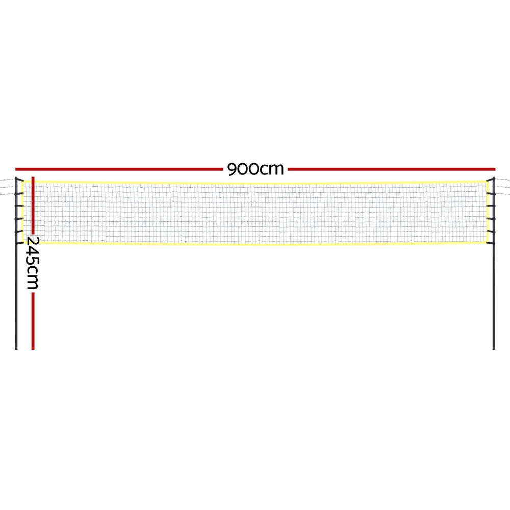 Everfit Portable Volleyball Net Set Height Adjustable 9m UV-Resistant