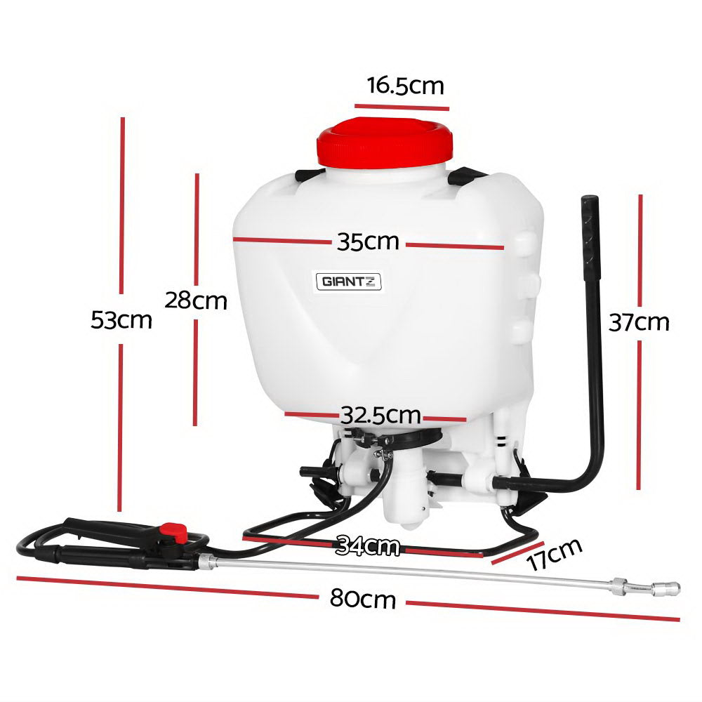 Giantz 15L Backpack Weed Sprayer 145psi 4 Nozzle Garden Spray