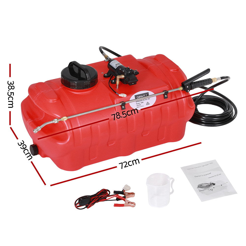 Giantz 50L ATV Weed Sprayer Boom Pump Spot Spray 12V