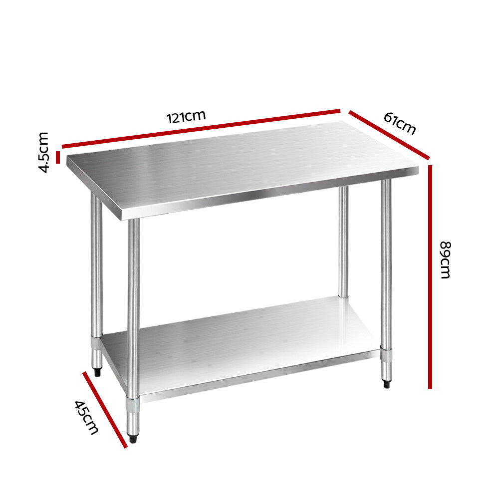 Cefito Commercial Grade Stainless Steel Kitchen Bench 304