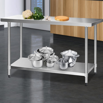 Cefito Commercial Grade Stainless Steel Kitchen Bench 304 1524mm
