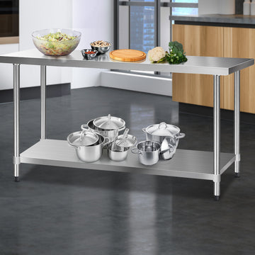 Cefito Commercial Grade Stainless Steel Kitchen Bench 304 1829mm
