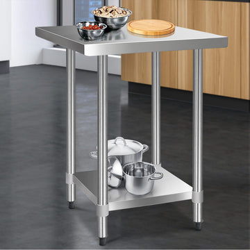 Cefito Stainless Steel Kitchen Bench 760mm Square