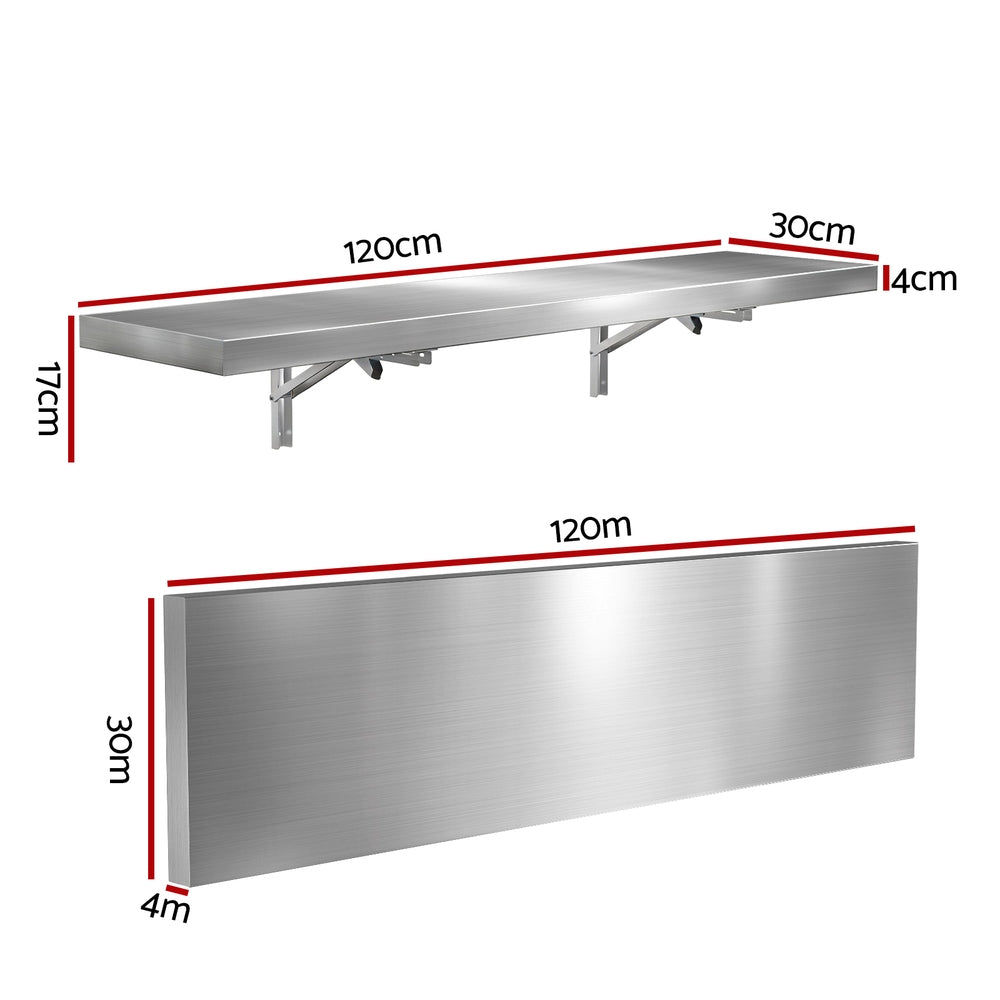 Cefito Commercial Stainless Steel Wall Shelf 1200x300mm