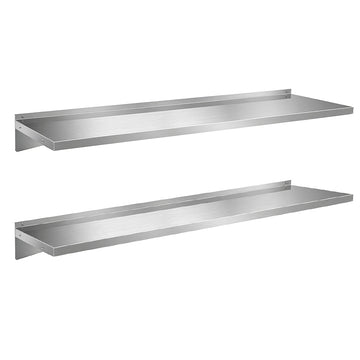 Cefito 2x 1200mm Stainless Steel Kitchen Wall Shelf 160kg Capacity