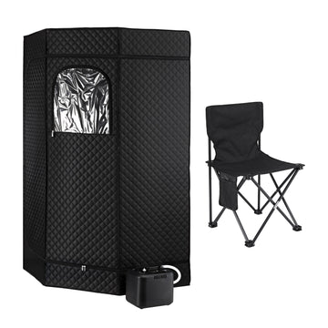 Devanti Portable Steam Sauna Tent Full Body Home Spa Grey
