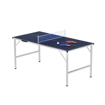 Everfit Foldable Table Tennis Table Portable with Rackets Blue