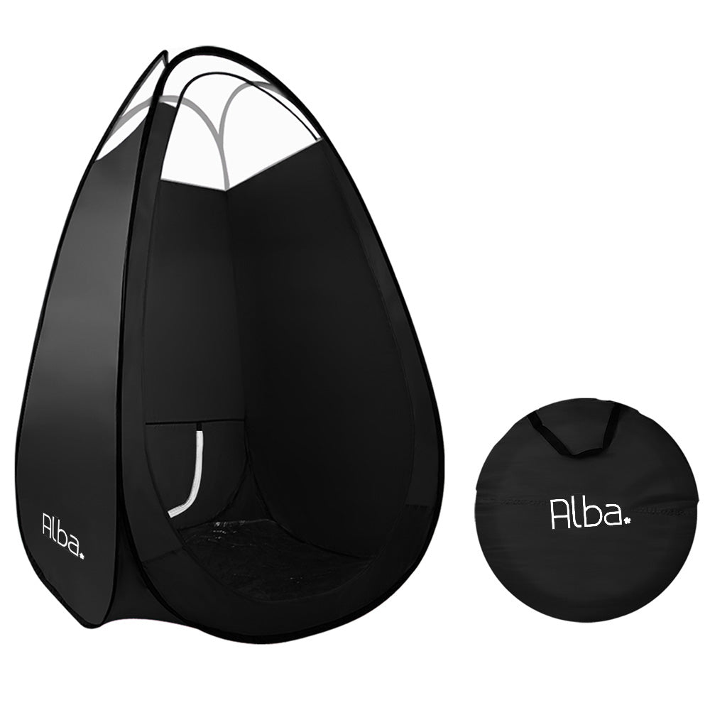 Portable Pop Up Spray Tan Tent with Windows 190cm Black