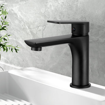 Cefito Bathroom Basin Mixer Tap Deck Mount Solid Brass Matte Black
