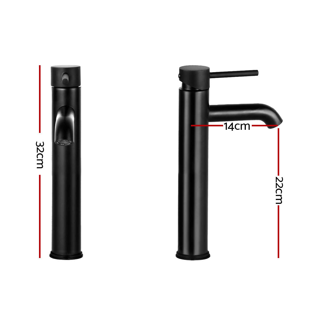 Cefito Tall Basin Mixer Tap Black Modern Bathroom Vanity