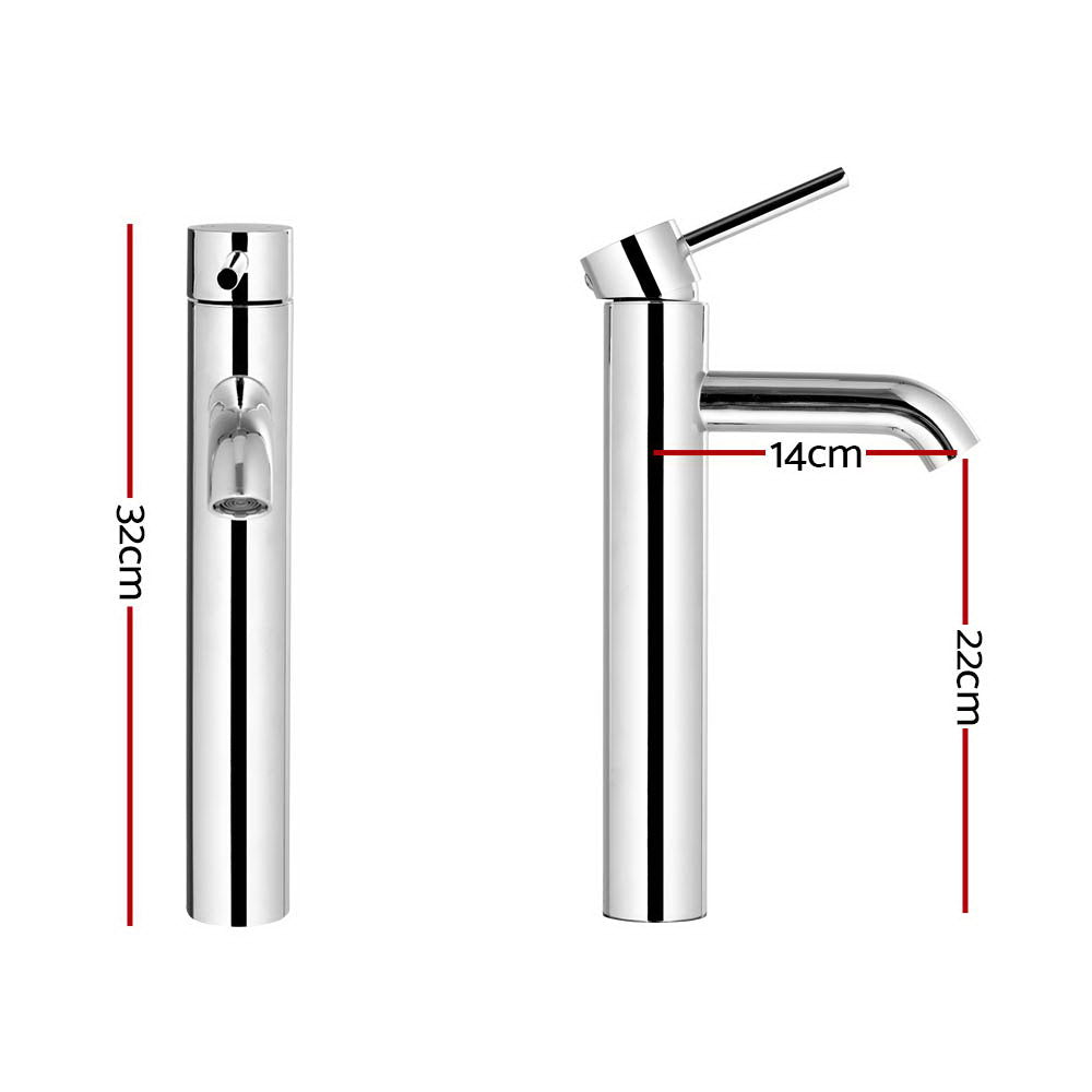 Cefito Tall Basin Mixer Tap Chrome Modern Bathroom Vanity