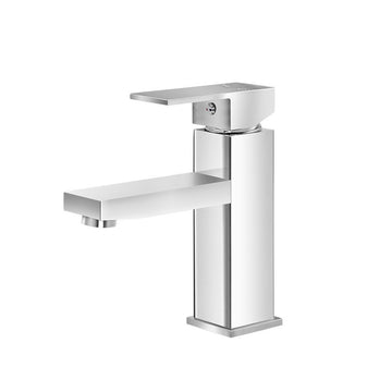 Cefito Square Basin Mixer Tap Solid Brass Chrome with Ceramic Cartridge