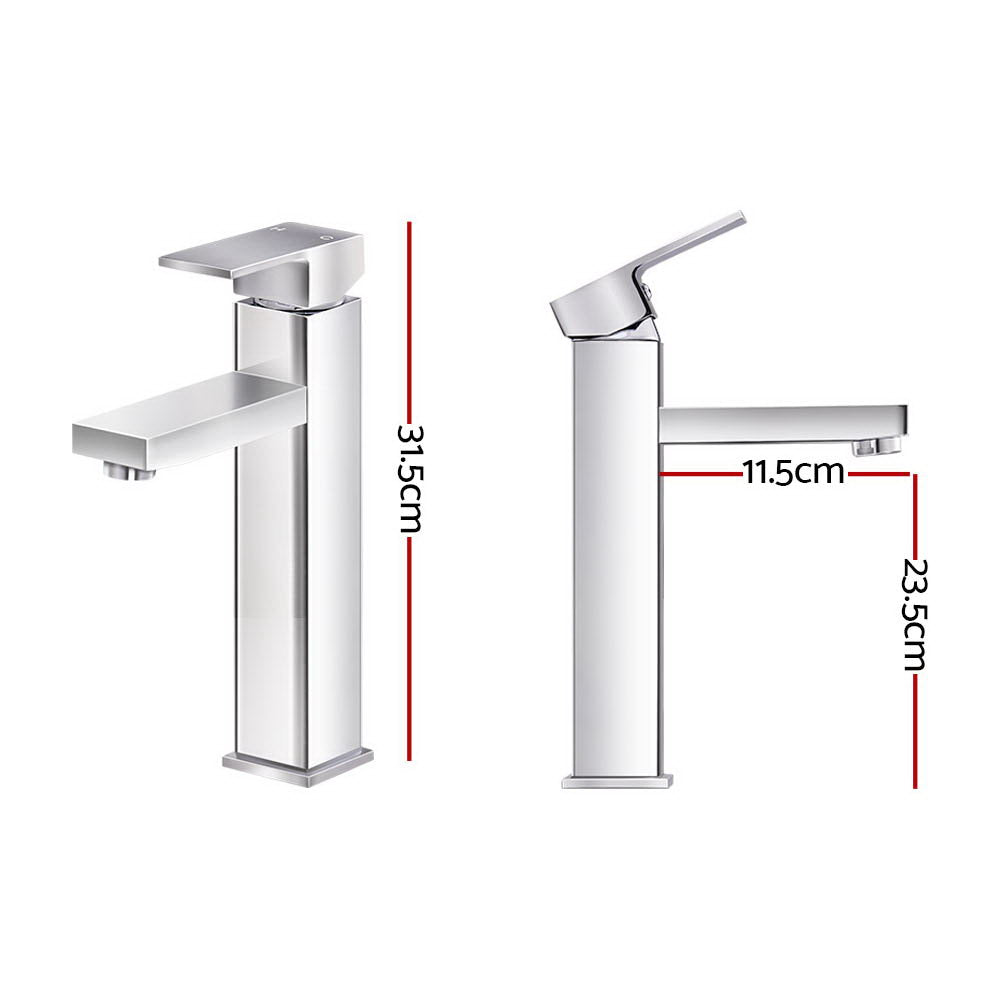 Cefito Bathroom Basin Mixer Tap Tall Faucet Solid Brass Chrome