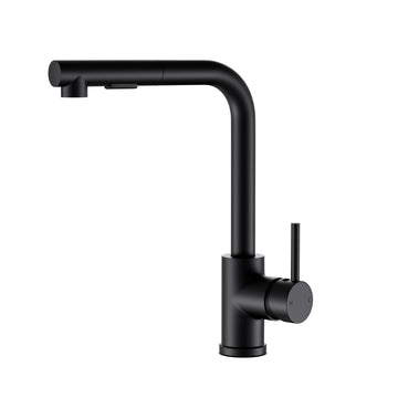 Cefito Pull-Out Kitchen Mixer Tap WELS 6 Star Black