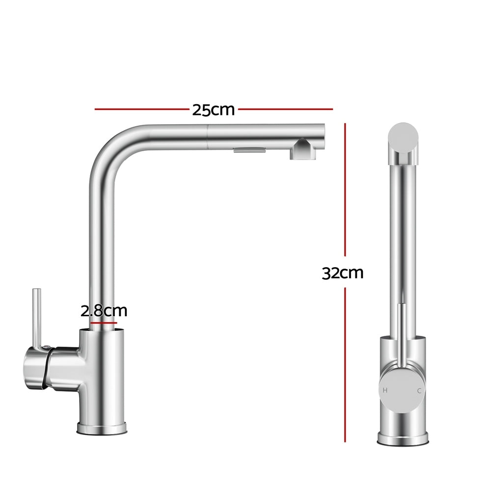 Cefito Pull-Out Kitchen Mixer Tap WELS 6 Star Chrome