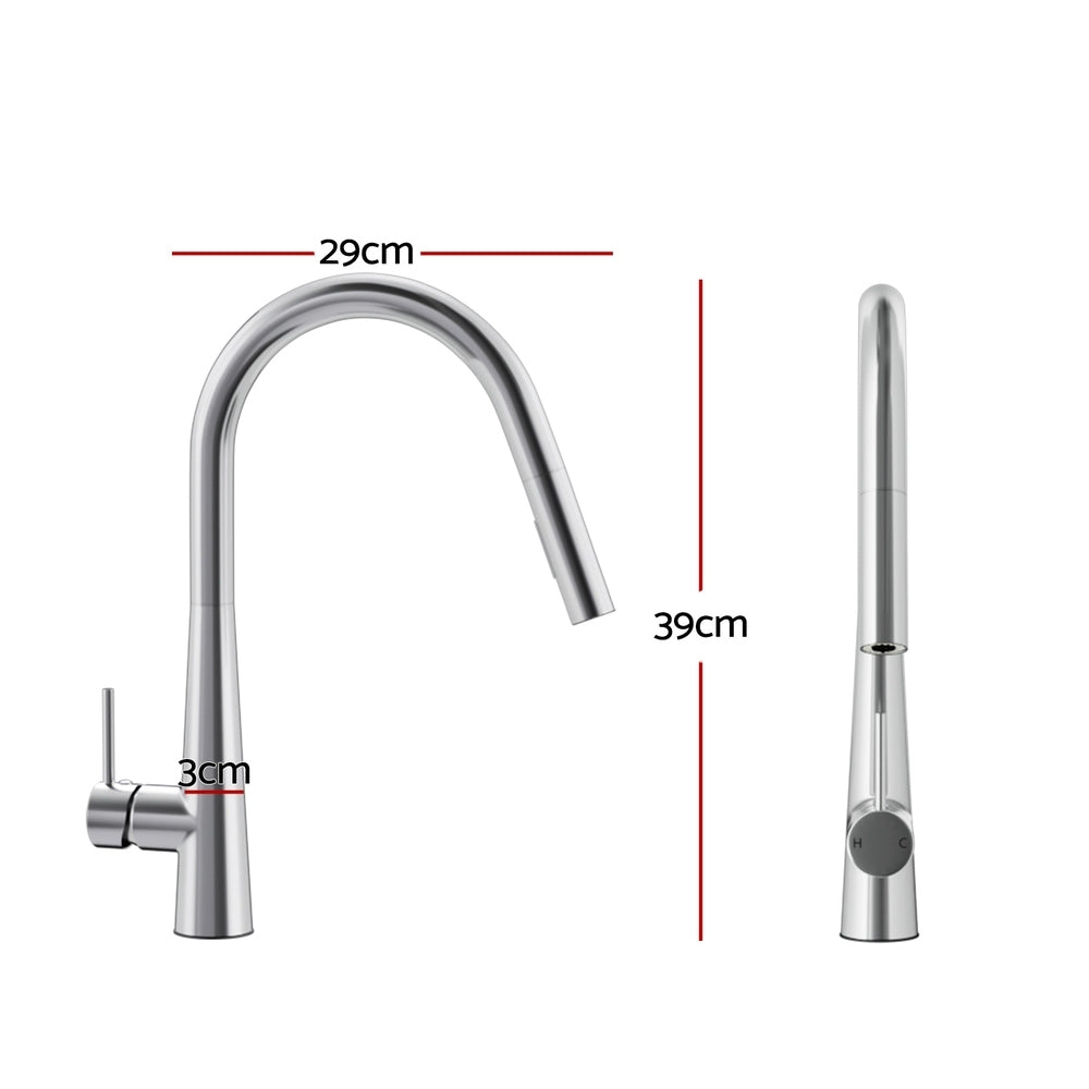 Della Francesca Pull-Out Kitchen Mixer Tap WELS 5 Star Chrome