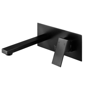 Cefito Wall Mixer Tap Matte Black Brass Bathroom