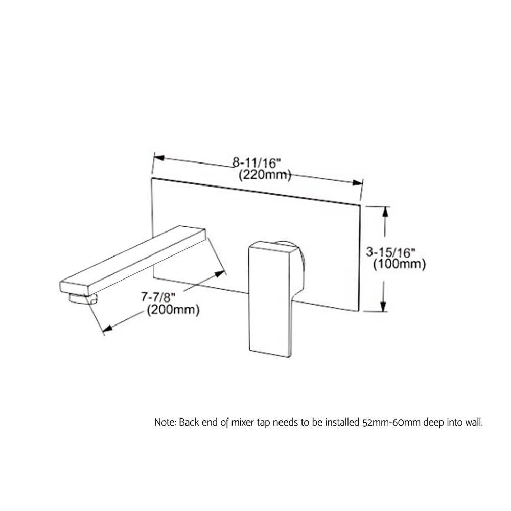 Cefito Wall Mixer Tap Matte Black Brass Bathroom