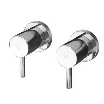 Cefito Basin Twin Tap with Ceramic Disc Cartridge Chrome
