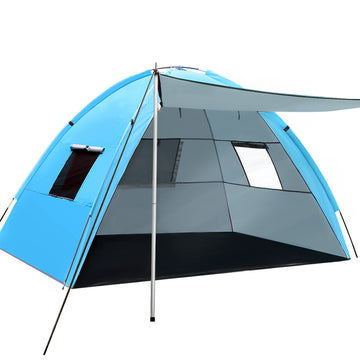 Weisshorn Camping Tent Beach Shelter 4 Person Blue UPF50+