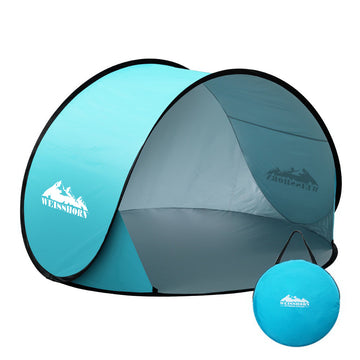 Weisshorn Pop Up Beach Tent Sun Shade Shelter 3 Person 148cm Blue