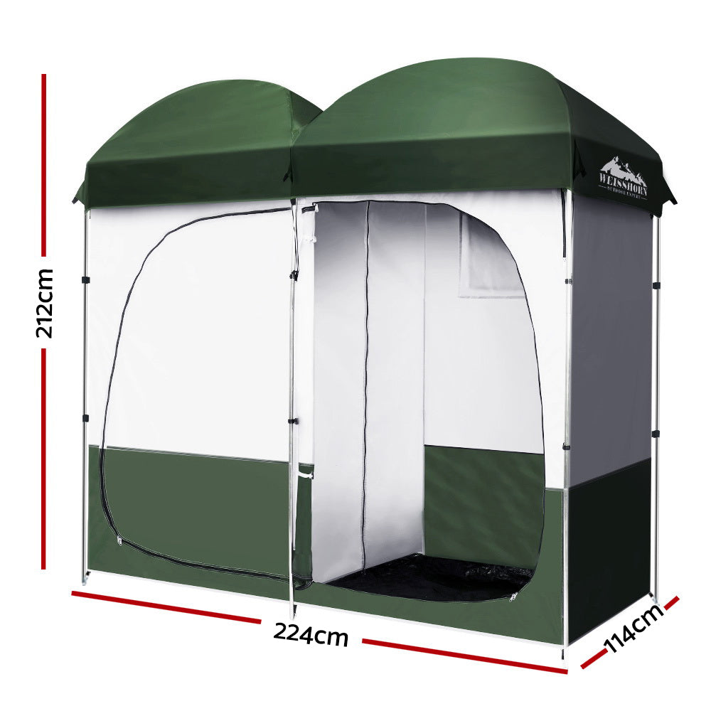 Weisshorn Camping Shower Toilet Tent Change Room Green