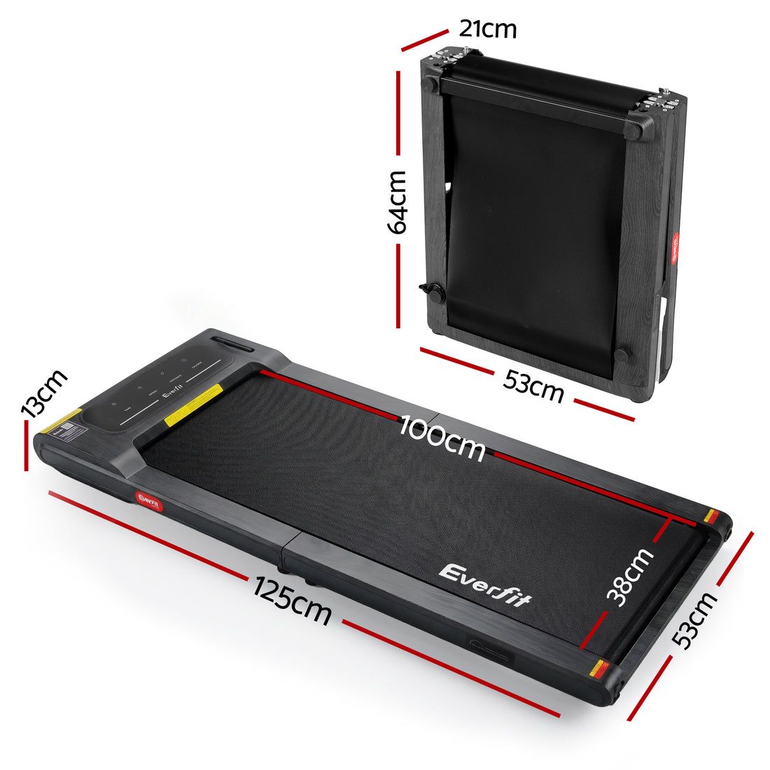 Everfit Walking Pad Treadmill 2-in-1 Foldable Under Desk 38cm APP