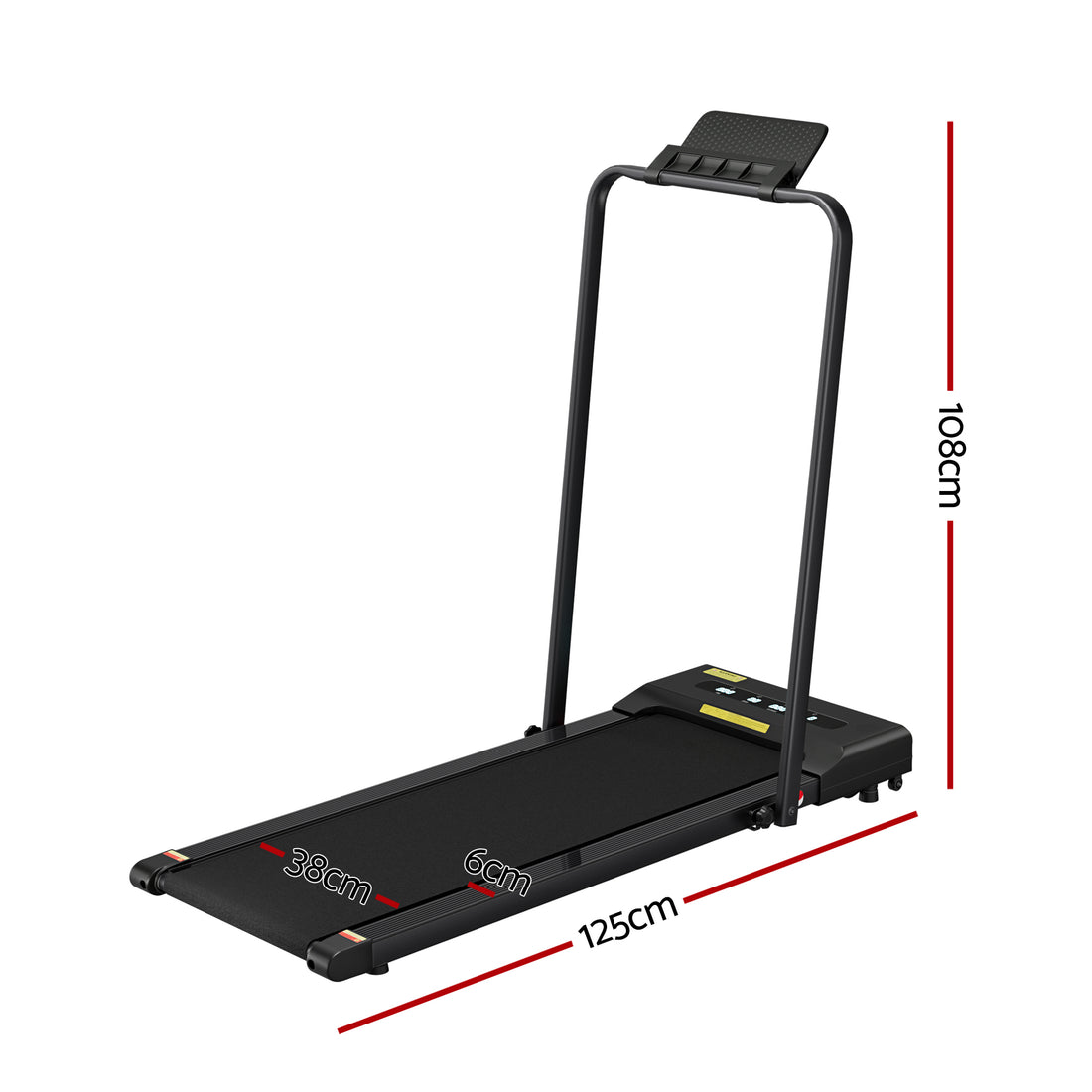 Everfit Walking Pad Under Desk Treadmill 380mm Black