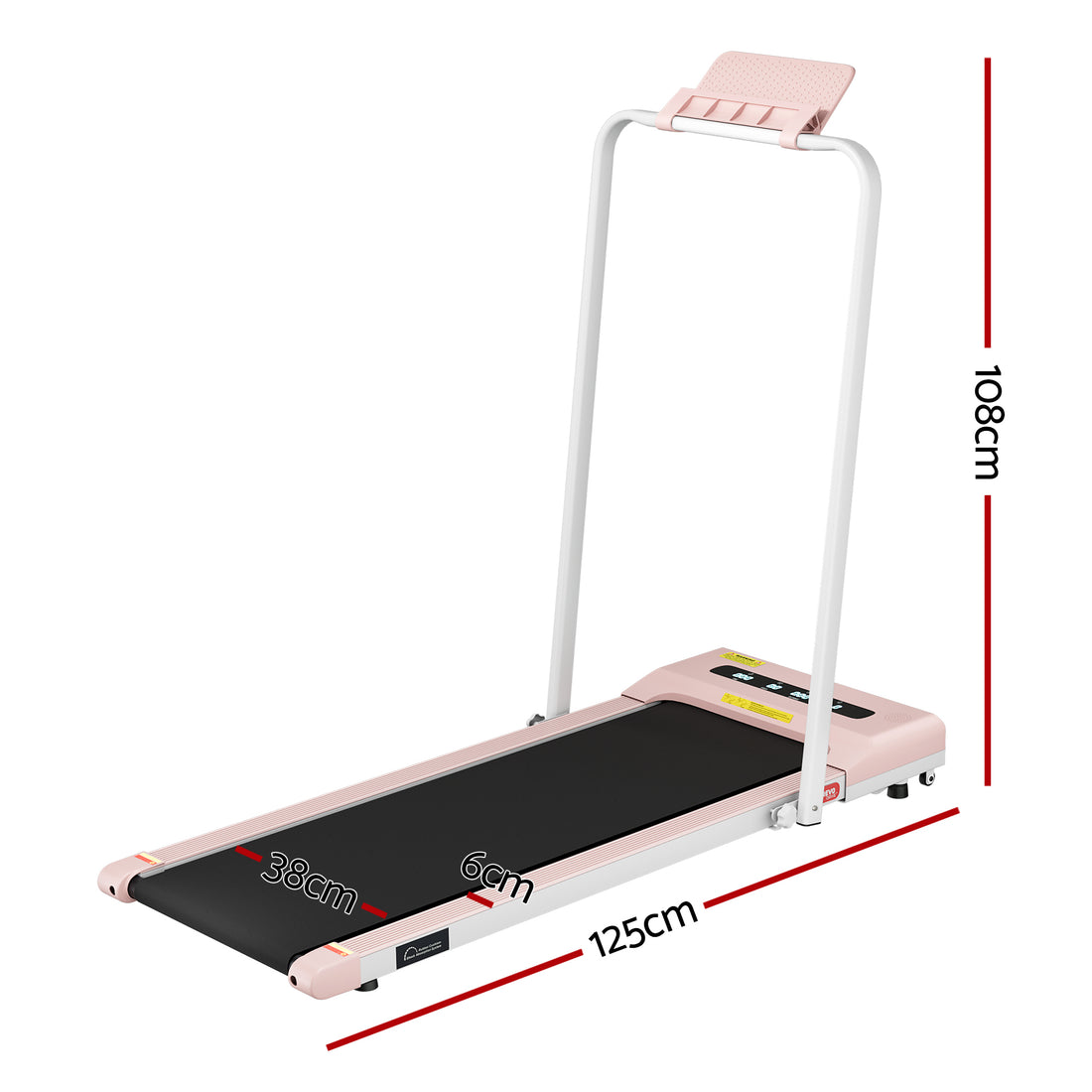Everfit Walking Pad Under Desk Treadmill 380mm Pink