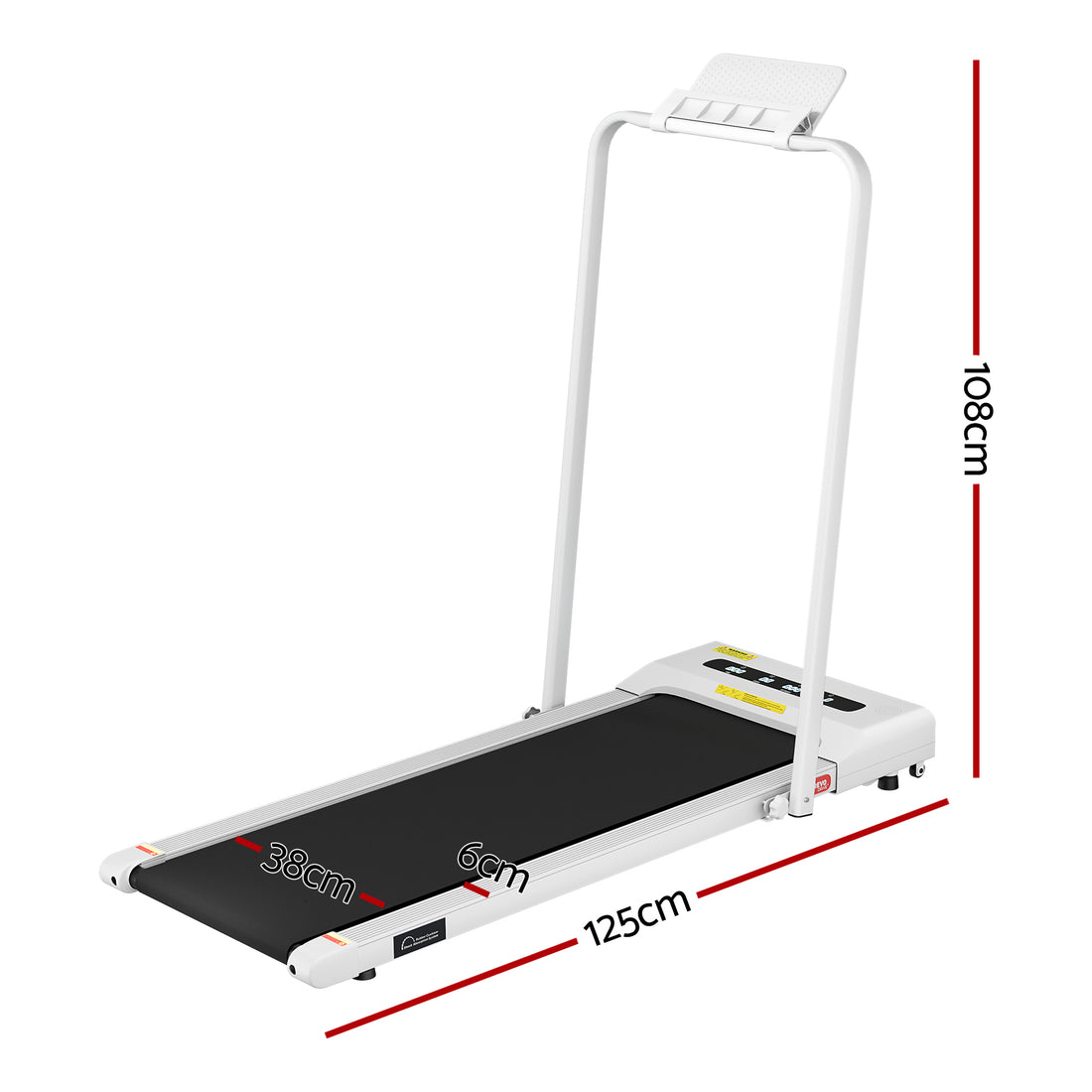 Everfit Walking Pad Under Desk Treadmill 380mm White