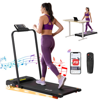 Everfit Walking Pad Under Desk Treadmill with Incline Black 380mm