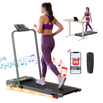 Everfit Walking Pad Treadmill with Incline 380mm Grey