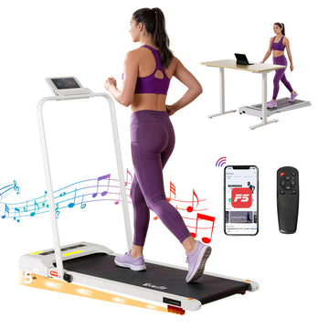 Everfit Walking Pad Under Desk Treadmill with Incline White 380mm