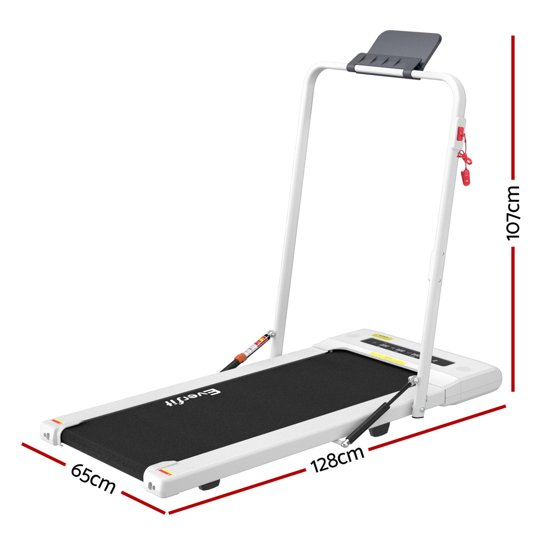 Everfit Under-Desk Walking Pad Treadmill 400mm White