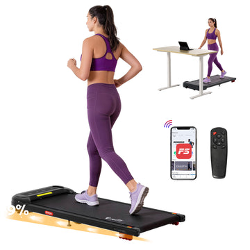 Everfit Walking Pad Under Desk Treadmill with Incline Black 400mm