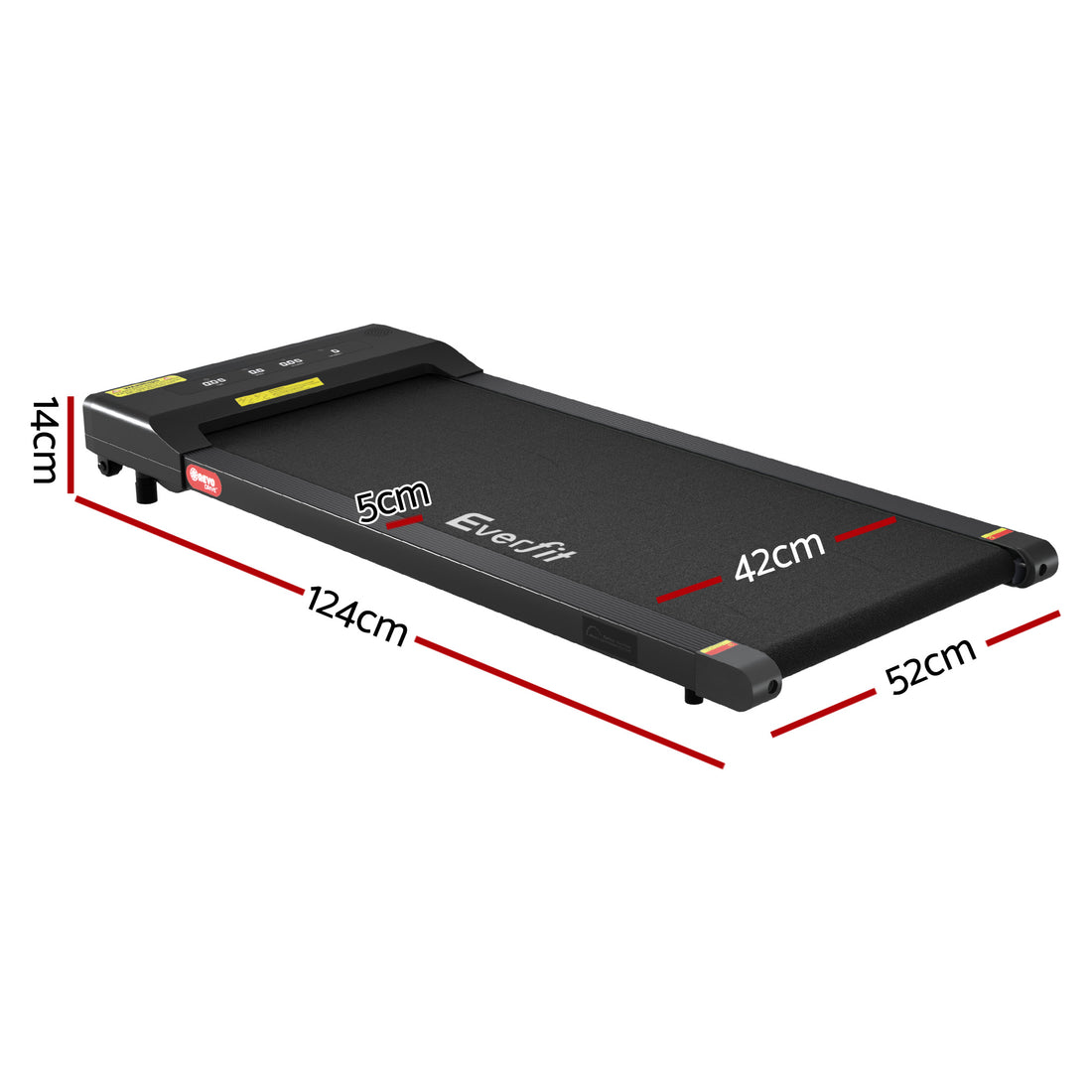 Everfit Walking Pad Treadmill Under Desk 400mm Black