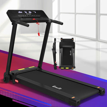Everfit Foldable Treadmill 12 Training Programs Digital LCD Black