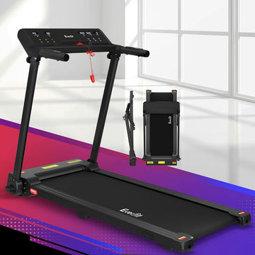 Everfit Foldable Treadmill 12 Training Programs Digital LCD Black