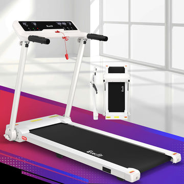 Everfit Foldable Treadmill 12 Training Programs Digital LCD White